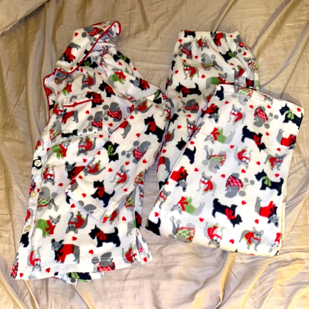 Karen Neuburger Xmas Dogs Fleece Pj Set S